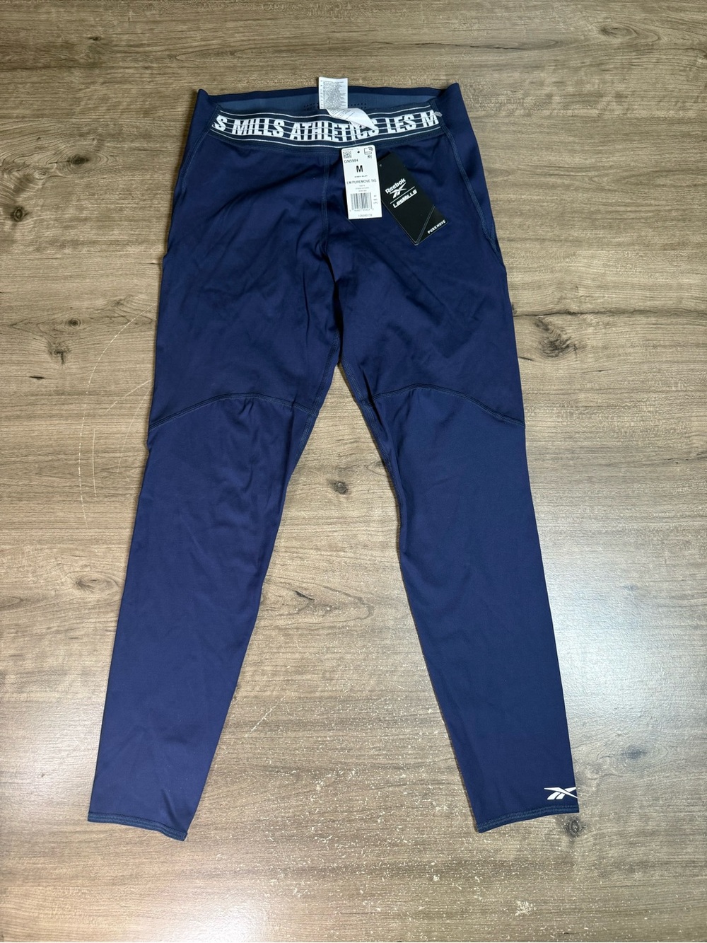 Reebok Les Mills Pure Move Athletic Training Pants Leggings Womens Medium Blue